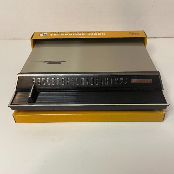 Vintage Park Sherman Futura Telephone Address Desk Top Index File - Picture 2 of 4
